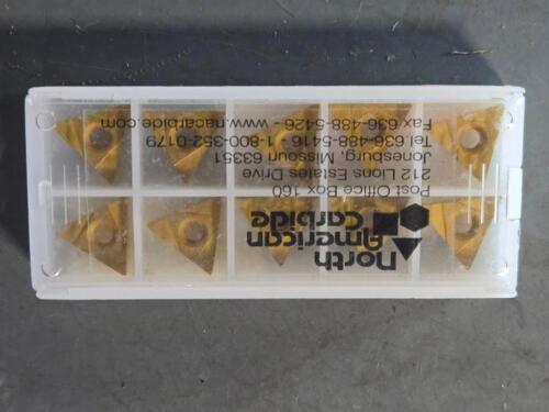 DESCRIPTION: (10) CARBIDE GROOVING INSERTS BRAND/MODEL: NORTH AMERICAN TOOL TNMC32NGRA RETAIL$: $148.10 QTY: 10