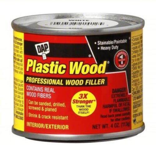 DESCRIPTION: (1) CASES OF (12) PLASTIC WOOD FILLER BRAND/MODEL: DAP #10L507 INFORMATION: WHITE SIZE: 4 OZ CANS RETAIL$: $102.48 EA QTY: 1