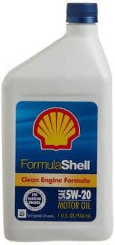 DESCRIPTION: (6) MOTOR OIL BRAND/MODEL: FORMULA SHELL SIZE: 1 QT 5W-20 RETAIL$: $6.00 EA QTY: 6