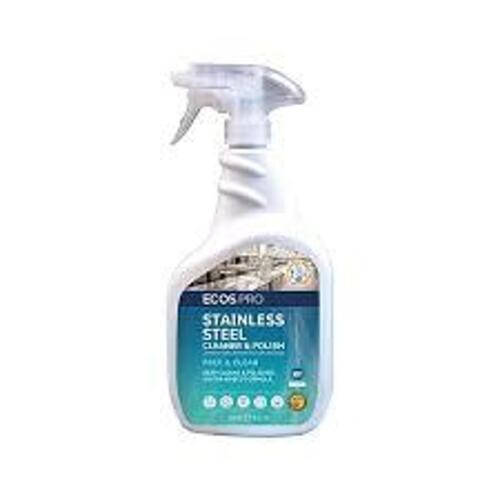 DESCRIPTION: (2) STAINLESS STEEL CLEANER AND POLISH BRAND/MODEL: ECOS PRO #6VLA2 SIZE: 32 OZ RETAIL$: $11.00 EA QTY: 2