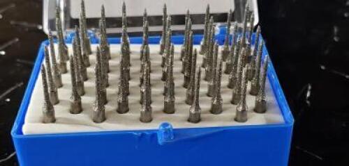 DESCRIPTION: (3) BOXES OF (50) DIAMOND DRILLS BRAND/MODEL: PCETCO DD-050-375-140 RETAIL$: $182.02 EA SIZE: .050" DIAM QTY: 3