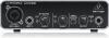 DESCRIPTION: (1) USB AUDIO INTERFACE BRAND/MODEL: BEHRINGER/UMC22 INFORMATION: 2X2 USB AUDIO INTERFACE FOR MICS & INSTRUMENTS QTY: 1