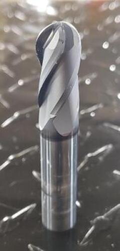 DESCRIPTION: (3) 4 FLUTE SOLID CARBIDE BALL END MILL BRAND/MODEL: NIAGARA N77853 INFORMATION: DIAMOND FINISH RETAIL$: $ 409.50 EA SIZE: 1/2" DIA QTY: