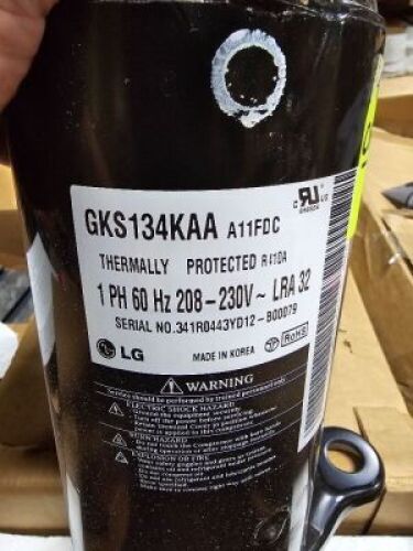 DESCRIPTION: (1) ROTARY COMPRESSOR FOR AIR CONDITIONERBRAND/MODEL: GKS134KAAINFORMATION:&nbsp;QTY: 1
