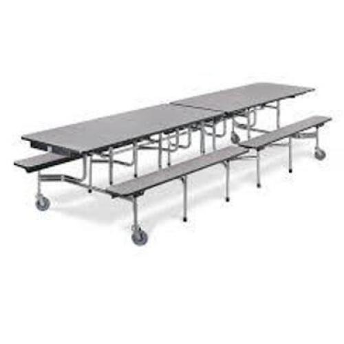 DESCRIPTION: (1) FOLDING CAFETERIA TABLE INFORMATION: GRAY, SEE INSPECTION, CRACK IN TABLE RETAIL$: $2102.95 EA QTY: 1