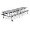 DESCRIPTION: (1) FOLDING CAFETERIA TABLE INFORMATION: GRAY, SEE INSPECTION, CRACK IN TABLE RETAIL$: $2102.95 EA QTY: 1