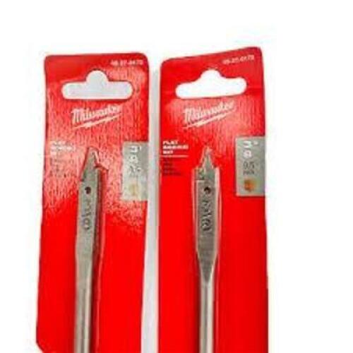 DESCRIPTION: (4) FLAT BORING BIT BRAND/MODEL: MILWAUKEE #48-27-0170 SIZE: 16", 3/8" RETAIL$: $12.99 EA QTY: 4