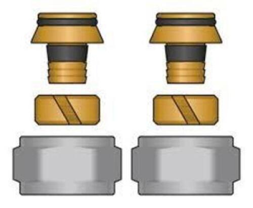 DESCRIPTION: (20) MANIFOLD CONNECTION BRAND/MODEL: HEAT LINK #77105 INFORMATION: STAINLESS STEEL SIZE: 1/2" PEX TO 1-1/4" RETAIL$: $28.89 EA QTY: 20