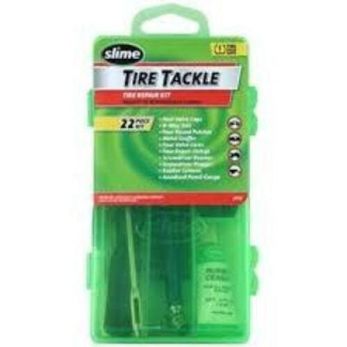 DESCRIPTION: (8) LARGE TIRE TACKLE REPAIR KIT BRAND/MODEL: SLIME INFORMATION: 22 PIECE KIT RETAIL$: $11.99 EA QTY: 8