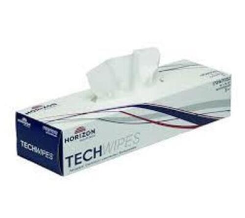DESCRIPTION: (5) BOXES OF (90) TECHWIPESBRAND/MODEL: HORIZON #09/7052SIZE: 15" X 16.75"RETAIL$: $32.24 EAQTY: 5