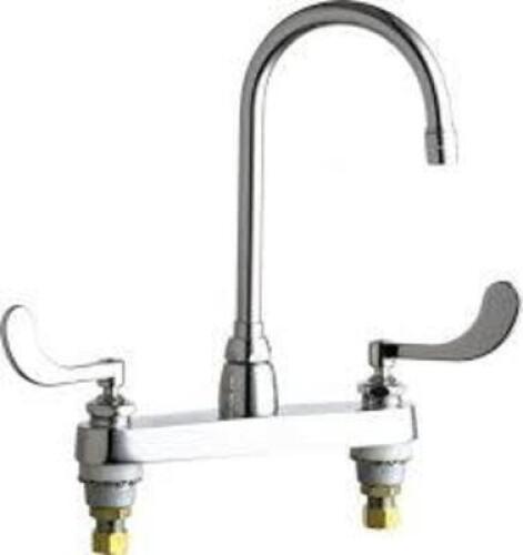 DESCRIPTION: (2) KITCHEN SINK FAUCET BRAND/MODEL: CHICAGO FAUCETS #1100-GN2AE35-317AB INFORMATION: CHROME PLATE SIZE: 1.5 GPM RETAIL$: $412.99 EA QTY: