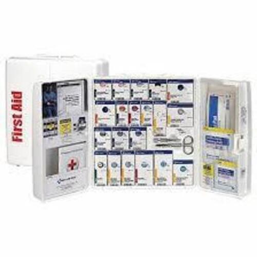 DESCRIPTION: (1) FIRST AID CABINET BRAND/MODEL: FIRST AID ONLY #40JH88 SIZE: 50 PEOPLE SERVED PER KIT, 299 COMPONENTS RETAIL$: $150.00 EA QTY: 1