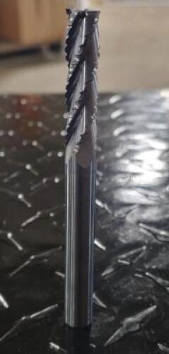 DESCRIPTION: (2) SOLID CARBIDE 4 FLUTE END MILL BRAND/MODEL: IMCO 662977 RETAIL$: $62.04 SIZE: 3/8" QTY: 2