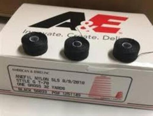 DESCRIPTION: (2) BOXES OF BOBBINS BRAND/MODEL: A&E #13379755 INFORMATION: BLACK AND WHITE SIZE: 25 YARDS RETAIL$: $100.00 EA QTY: 2