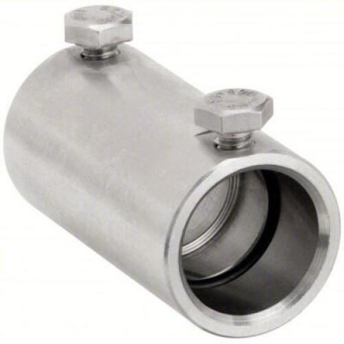 DESCRIPTION: (1) SET SCREW CONDUIT COUPLING BRAND/MODEL: CALBRITE #36LK66 SIZE: 316 Stainless Steel, 1/2 in Trade Size, 1 11/16 in Overall Lg RETAIL$: