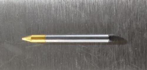 DESCRIPTION: (20) 170M 1/32" STUB END MILL BRAND/MODEL: GARR 170M INFORMATION: TIN COATED RETAIL$: $215.00 SIZE: 1/32" QTY: 20