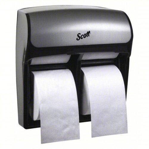 DESCRIPTION: (1) HIGH CAPACITY BATH TISSUE DISPENSER BRAND/MODEL: SCOTT #60HV81 INFORMATION: BLACK RETAIL$: $77.13 EA QTY: 1