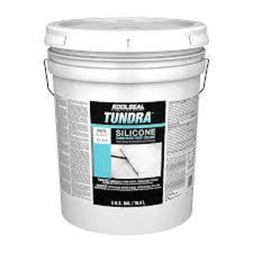 DESCRIPTION: (1) SILICONE RUBBERIZED ROOF COATING BRAND/MODEL: KOOL SEAL TUNDRA #411M23 INFORMATION: WHITE SIZE: 5 GALLON RETAIL$: $636.36 EA QTY: 1