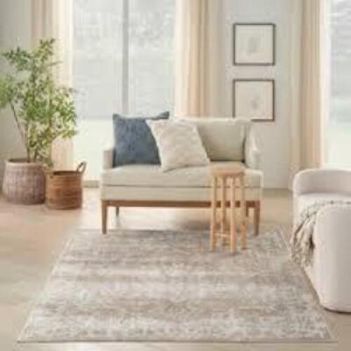 DESCRIPTION: (2) AREA RUGS BRAND/MODEL: NOURISON #ASW12 INFORMATION: BEIGE SIZE: 5'3" X 7' RETAIL$: $225.99 EA QTY: 2