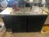 DESCRIPTION 60" TWO DOOR DRAFT BEER BOX W/ (2) TOWERS. ADDITIONAL INFORMATION 115 VOLT, 1 PHASE. WORKING SIZE 60" LOCATION BAY 6 QTY 1 - 2