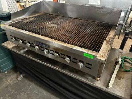 DESCRIPTION BAKERS PRIDE 36" EIGHT BURNER RADIANT CHARBROILER. BRAND / MODEL: BAKERS PRIDE ADDITIONAL INFORMATION NATURAL GAS SIZE 36" LOCATION BAY 6