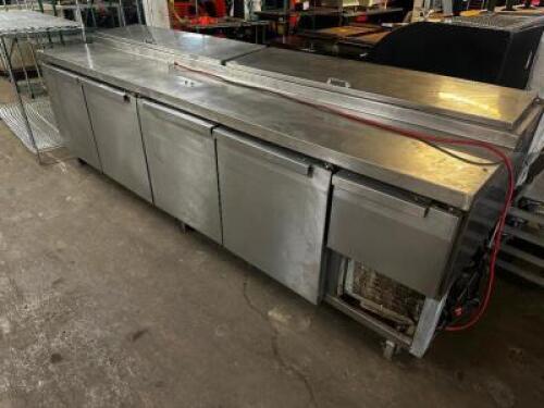DESCRIPTION RANDELL 111" FOUR DOOR REFRIGERATED PIZZA PREP TOP BRAND / MODEL: RANDELL. ADDITIONAL INFORMATION 115 VOLT, 1 PHASE. IN WORKING ORDER. MIS