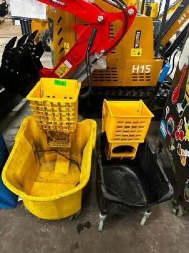 DESCRIPTION (2) MOP BUCKETS W/ WRINGERS THIS LOT IS: SOLD BY THE PIECE LOCATION BAY 6 QTY 2