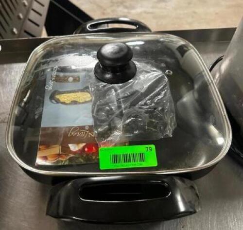 DESCRIPTION KITCHEN LIVING COUNTER TOP HOT PLATE W/ LID AND CORD. ADDITIONAL INFORMATION APPEARS LIKE NEW. LOCATION BAY 6 QTY 1