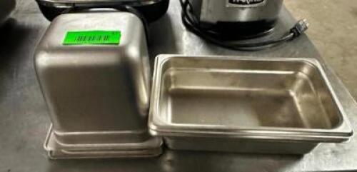 DESCRIPTION (4) ASSORTED STAINLESS INSERTS. THIS LOT IS: ONE MONEY LOCATION BAY 6 QTY 1