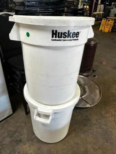 DESCRIPTION (2) 40 GALLON PLASTIC INGREDIENTS BINS W/ LIDS. THIS LOT IS: SOLD BY THE PIECE LOCATION BAY 6 QTY 2
