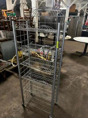 DESCRIPTION 24" SIX TIER ROLL ABOUT DISPLAY SHELF. LOCATION BAY 6 QTY 1
