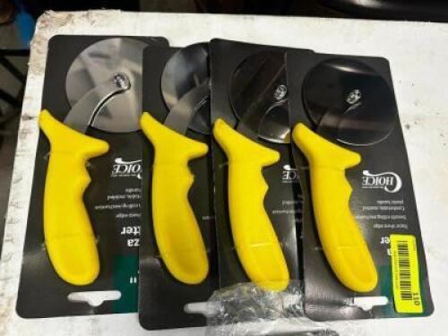 DESCRIPTION (4) 4" PIZZA WHEELS ( NEW ) THIS LOT IS: SOLD BY THE PIECE LOCATION BAY 6 QTY 4