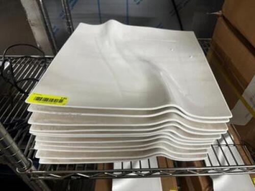 DESCRIPTION (12) 14" X 14" CHINA PLATTERS THIS LOT IS: SOLD BY THE PIECE LOCATION BAY 6 QTY 12
