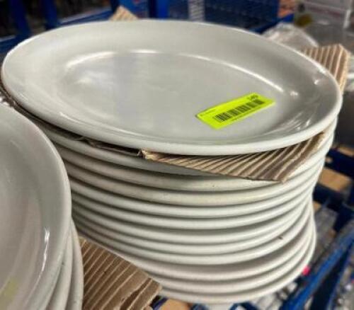 DESCRIPTION (12) 12" CHINA PLATTERS. SIZE 12" THIS LOT IS: SOLD BY THE PIECE LOCATION BAY 6 QTY 12