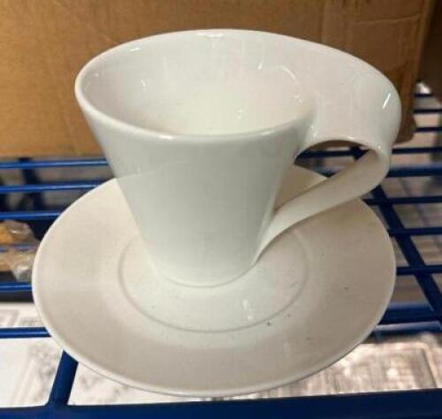 DESCRIPTION (36) CHINA MUGS AND SAUCER SETS. THIS LOT IS: SOLD BY THE PIECE LOCATION BAY 6 QTY 36