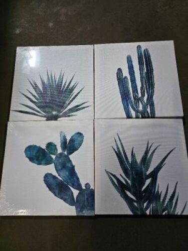 DESCRIPTION: (3) BOXES OF (4) PLANT PICTURES ON CANVASQTY: 3
