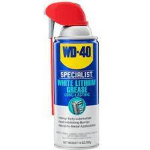 DESCRIPTION: (6) WHITE LITHIUM MULTIPURPOSE GREASE BRAND/MODEL: WD-40 SPECIALIST #31XR57 RETAIL$: $9.44 SIZE: 10 OZ QTY: 6