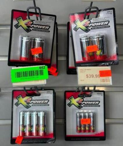 (10) - PACKS OF ASSORTED RECHARGEABLE BATTERIES