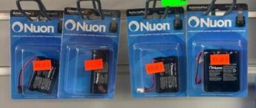 (4) - PC. LOT OF ASSORTED CORDLESS PHONE BATTERIES