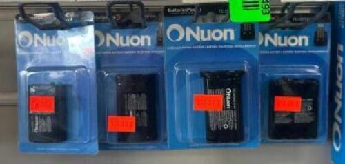 (4) - PC. LOT OF ASSORTED CORDLESS PHONE BATTERIES