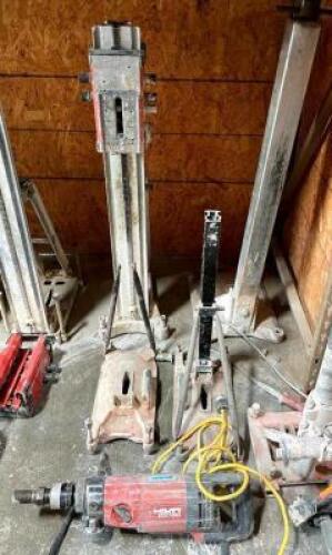 CONCRETE CORING DRILL WITH (4) STANDS