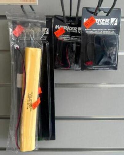 (6) ASSORTED REPLACEMENT EXIT LIGHT BATTERIES