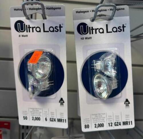 (3) 2CT PACKS OF HALOGEN LIGHT BULBS