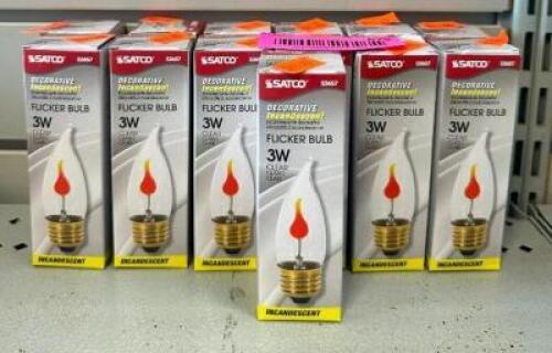 (13) DECORATIVE INCANDESCENT FLICKER BULBS