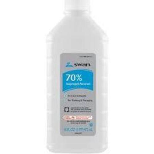 DESCRIPTION: (6) ISOPROPYL ALCOHOL BRAND/MODEL: SWAN INFORMATION: 70% SIZE: 16 OZ QTY: 6