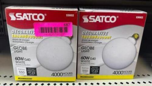 (2) DECORATIVE INCANDESCENT LIGHT BULBS