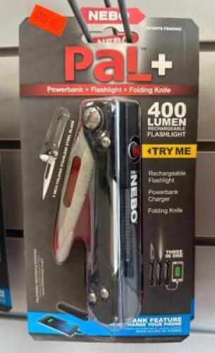 (2) POWERBANK/FLASHLIGHT/FOLDING KNIVES