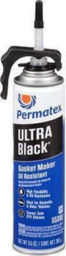 DESCRIPTION: (6) MAXIMUM OIL RESISTANCE RTV SILICONE GASKET MAKER BRAND/MODEL: PERMATEX $85080 INFORMATION: ULTRA BLACK RETAIL$: $17.00 EA SIZE: 9.5 O