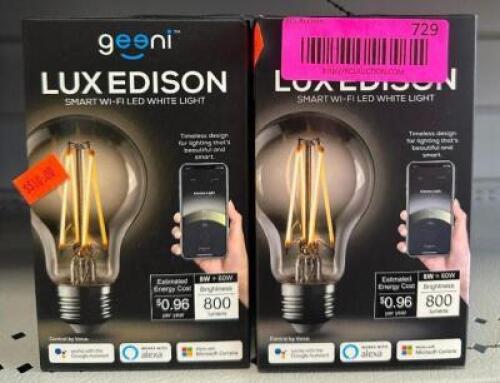 (4) LUX EDISOND SMART WIFI LED WHITE LIGHT BULB