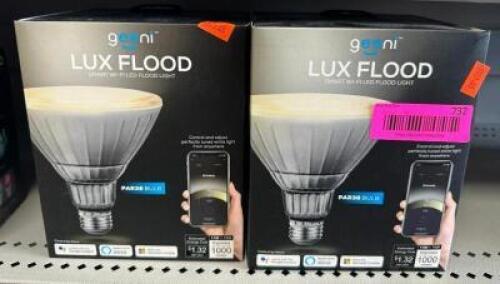 (2) LUX FLOOD SMART WIFI LED FLOOD LIGHTS